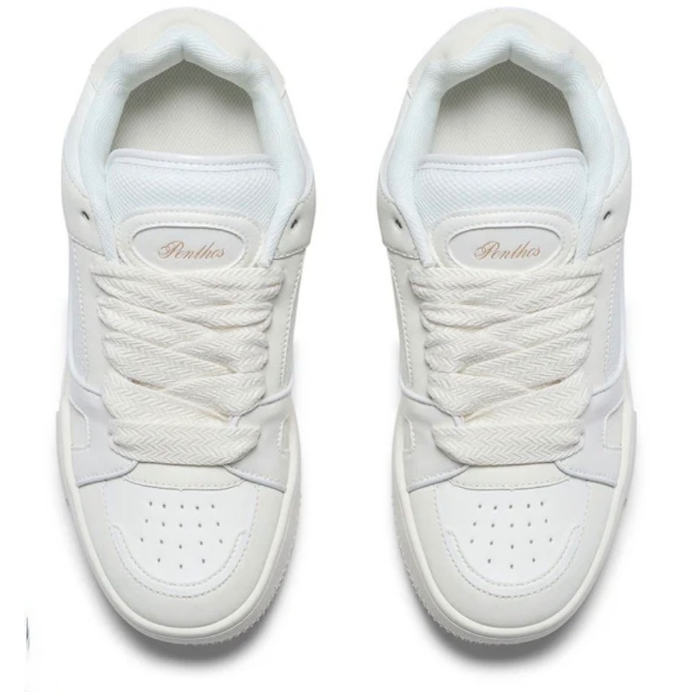 CONZURI‎ Penthos Classic White Sneakers Size 38 EU 2.5" Height Boost Skateboard